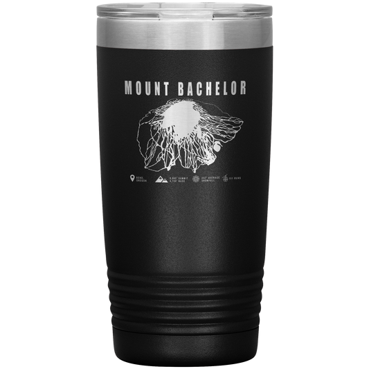 Mount Bachelor, Oregon Ski Trail Map 20oz Tumbler - Powderaddicts