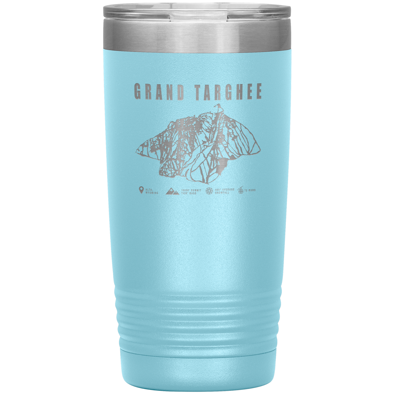 Grand Targhee Wyoming Ski Trail Map 20oz Tumbler - Powderaddicts
