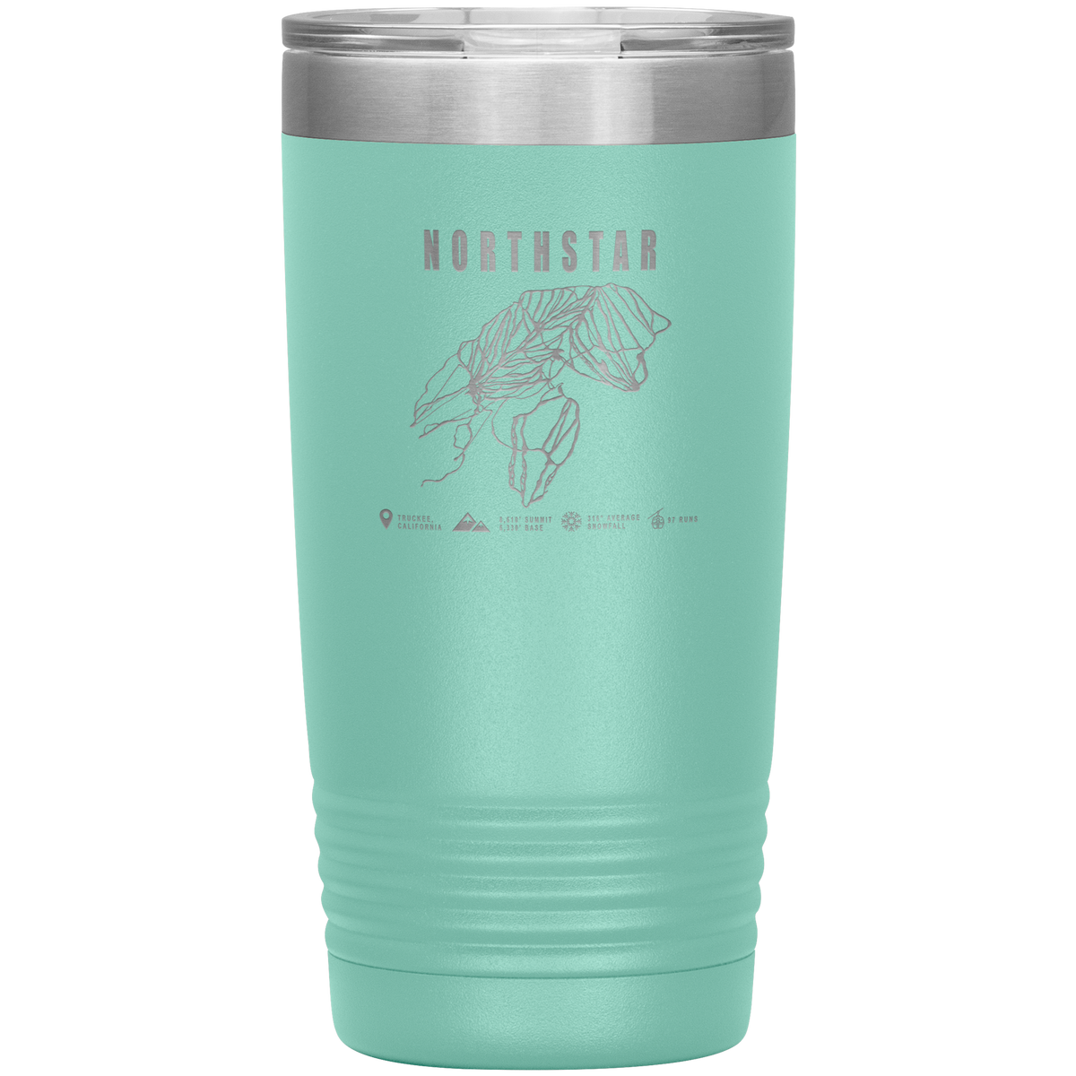 Northstar, California Ski Trail Map 20oz Tumbler - Powderaddicts