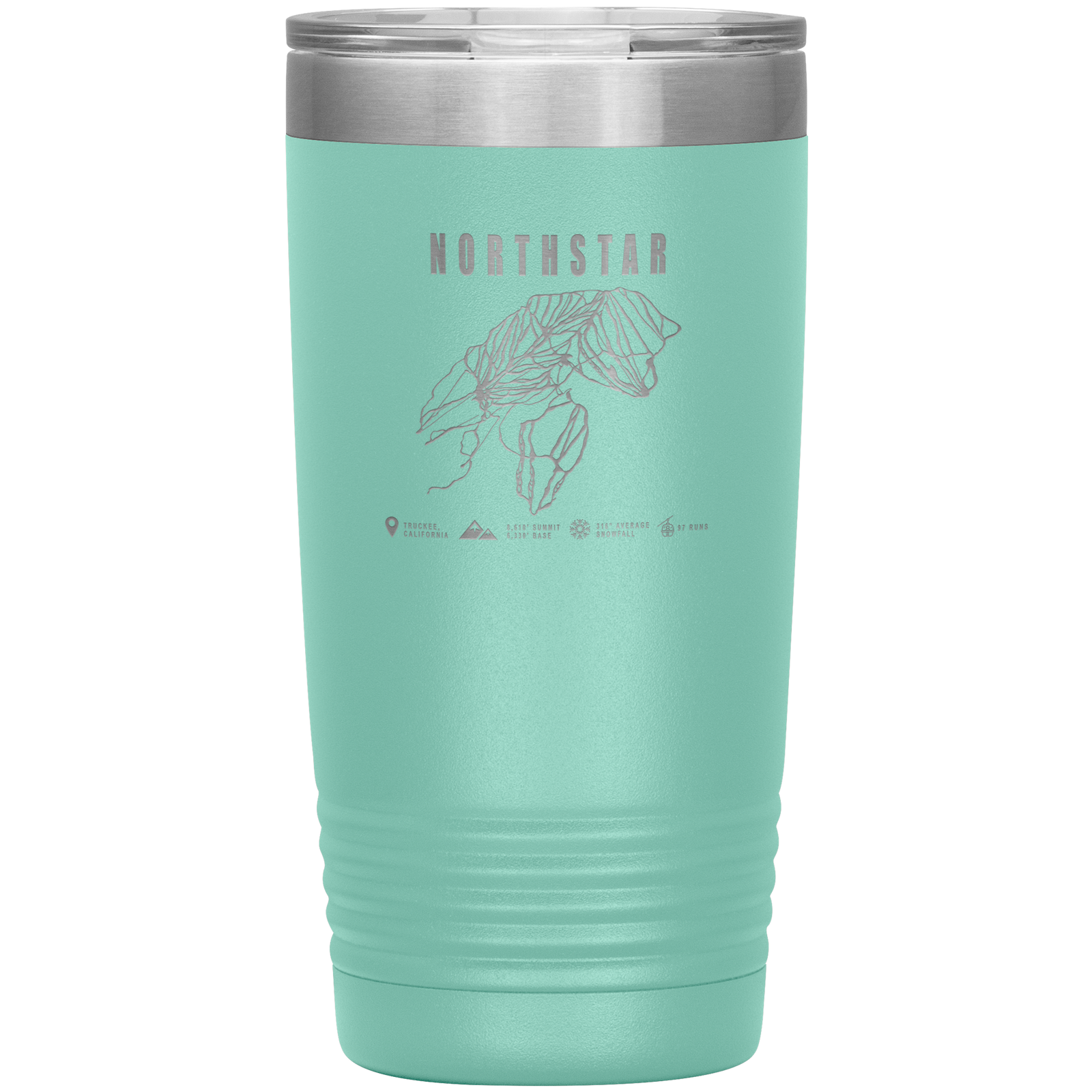 Northstar, California Ski Trail Map 20oz Tumbler - Powderaddicts