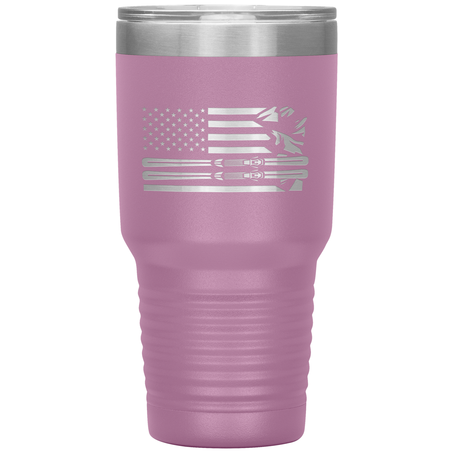 USA Ski Flag 30oz Tumbler - Powderaddicts