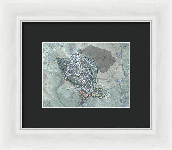 Mount Sunapee Ski Trail Map - Framed Print - Powderaddicts