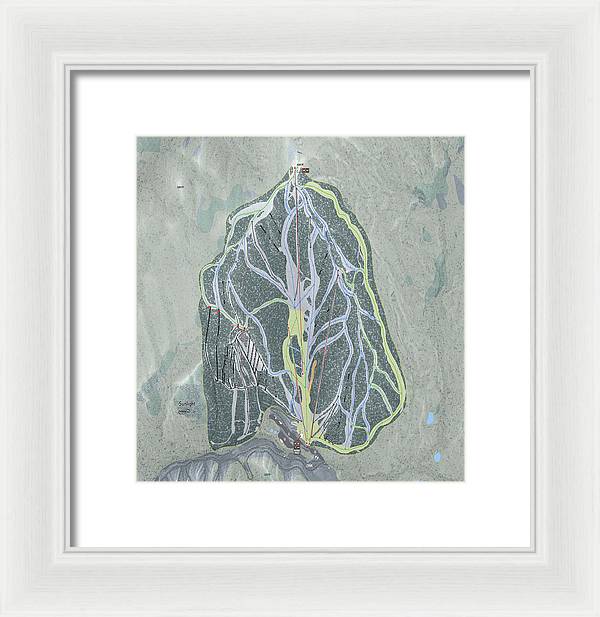 Sunlight Ski Trail Map - Framed Print - Powderaddicts