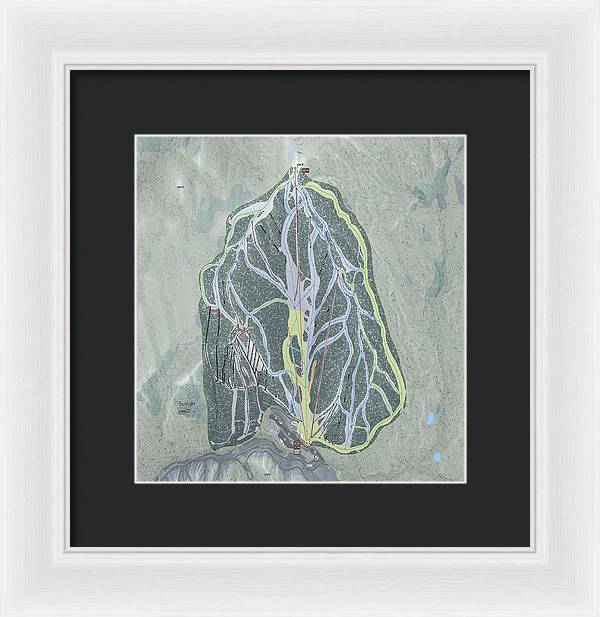 Sunlight Ski Trail Map - Framed Print - Powderaddicts