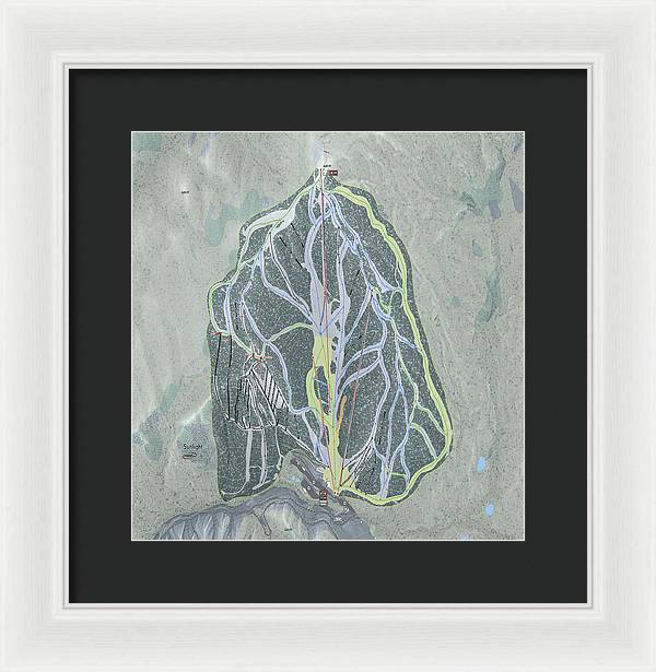 Sunlight Ski Trail Map - Framed Print - Powderaddicts