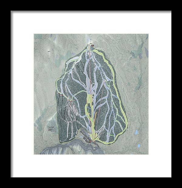 Sunlight Ski Trail Map - Framed Print - Powderaddicts