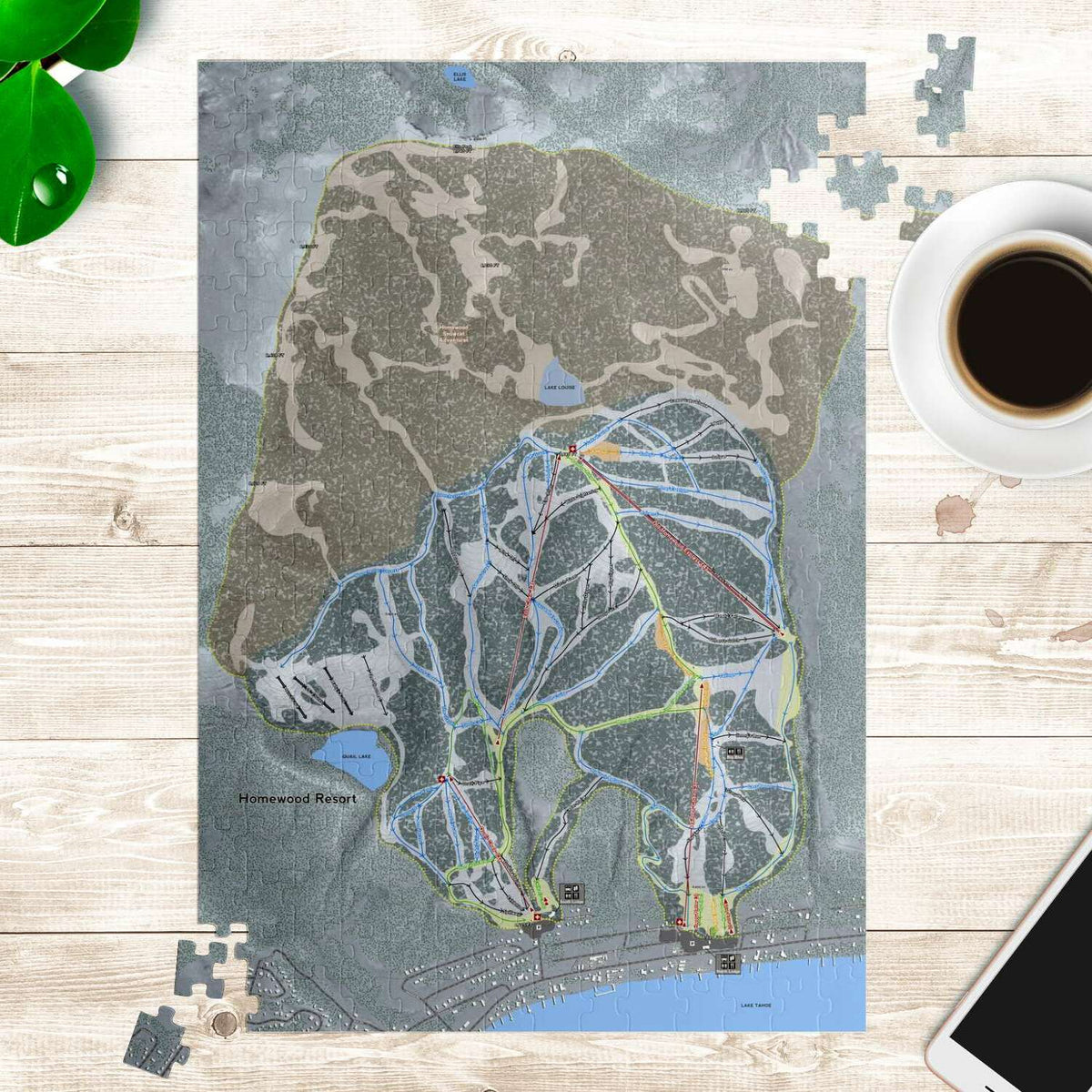 Homewood Trail, California Ski Trail Map Puzzle - Powderaddicts