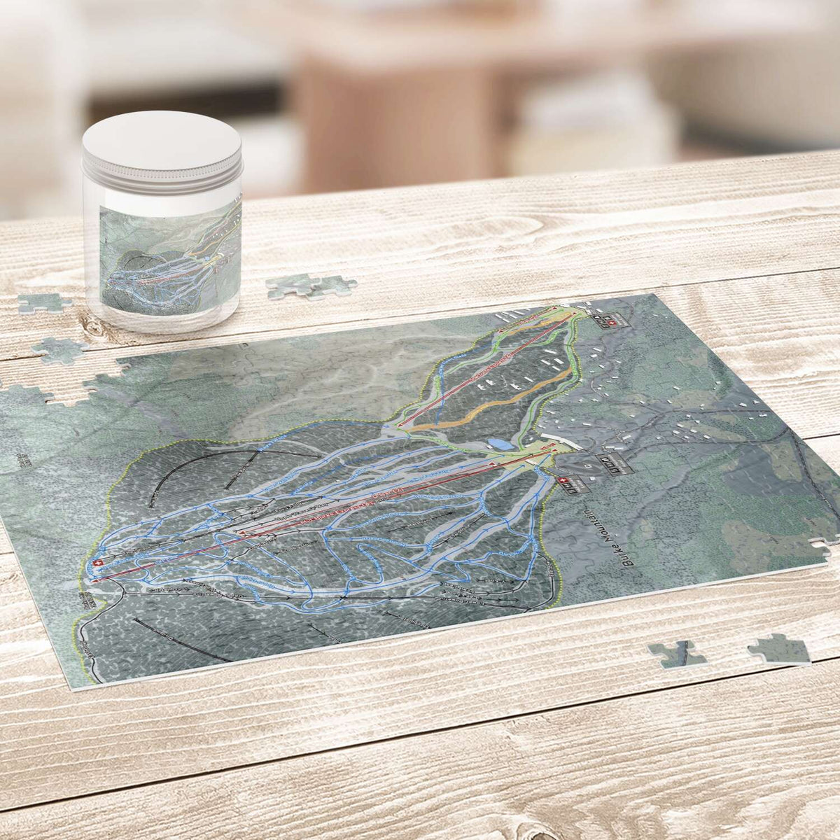 Burke Mountain, Vermont Ski Trail Map Puzzle - Powderaddicts