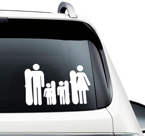 Family of Riders - Car Decal - Powderaddicts
