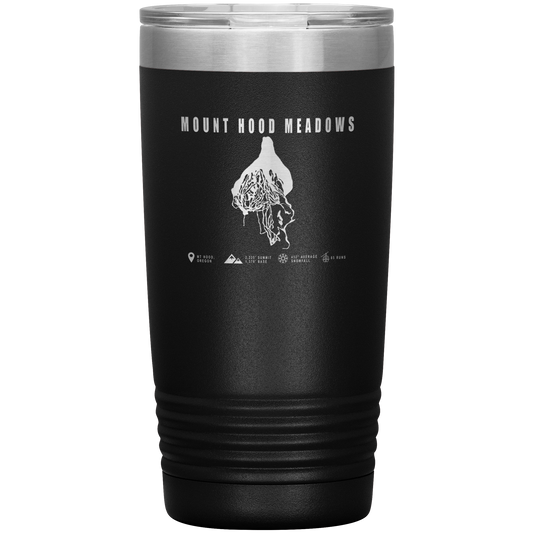 Mount Hood Meadows, Oregon Ski Trail Map 20oz Tumbler - Powderaddicts