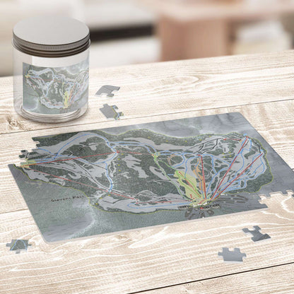 Stevens Pass Washington Ski Map Resort Puzzle - Powderaddicts