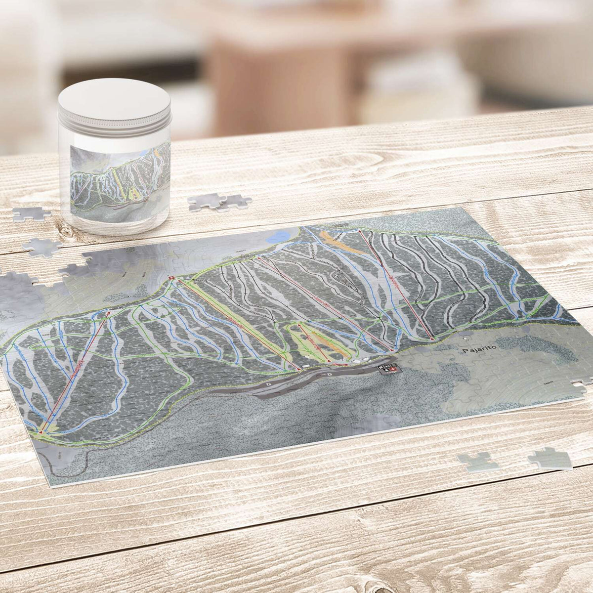 Pajarito New Mexico Ski Trail Map Puzzle - Powderaddicts