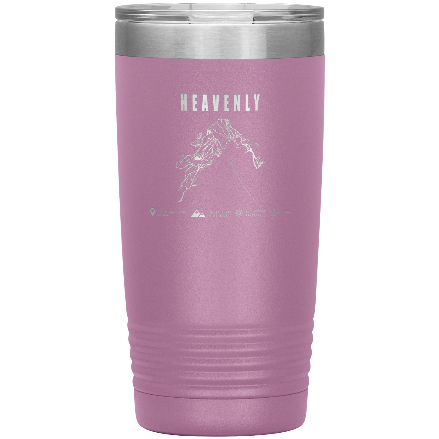 Heavenly, Nevada Ski Trail Map 20oz Tumbler - Powderaddicts