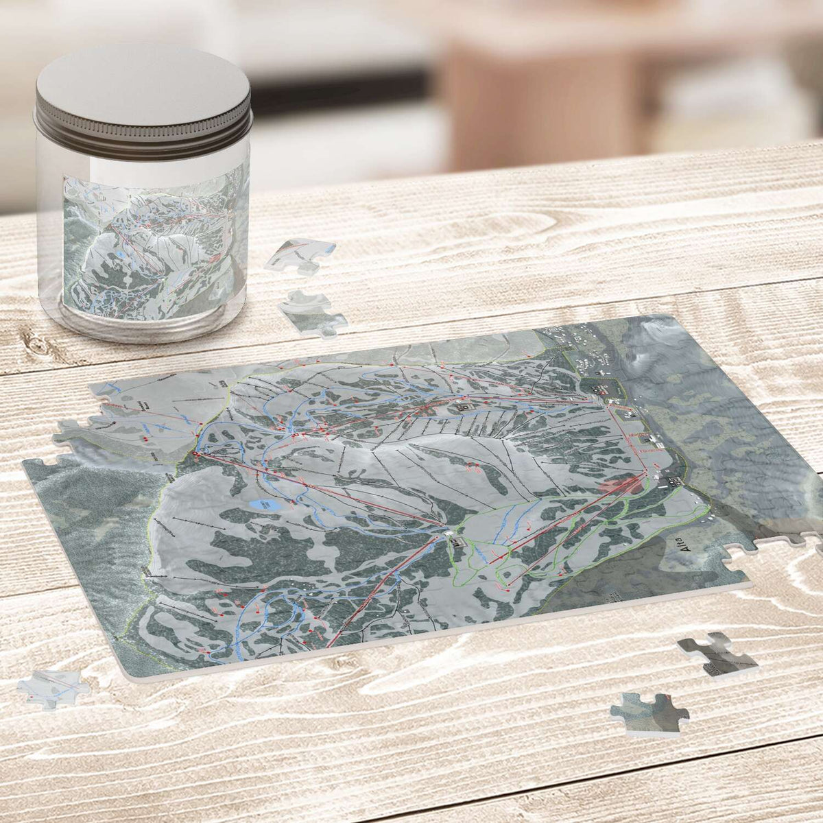 Alta, Utah Ski Trail Map Puzzle - Powderaddicts