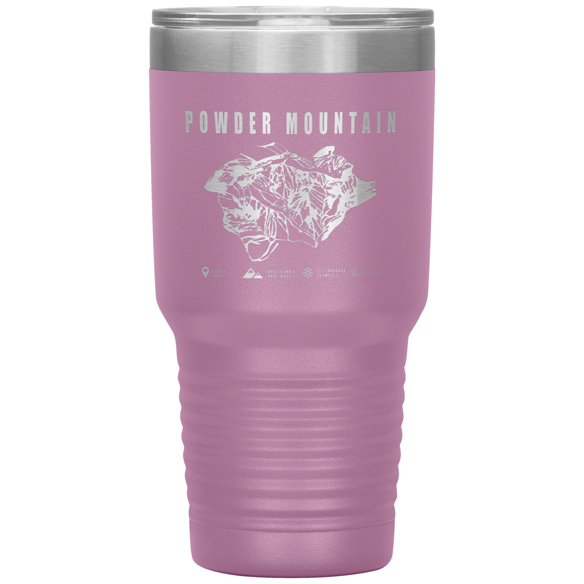 Powder Mountain,Utah Ski Trail Map 30oz Tumbler - Powderaddicts