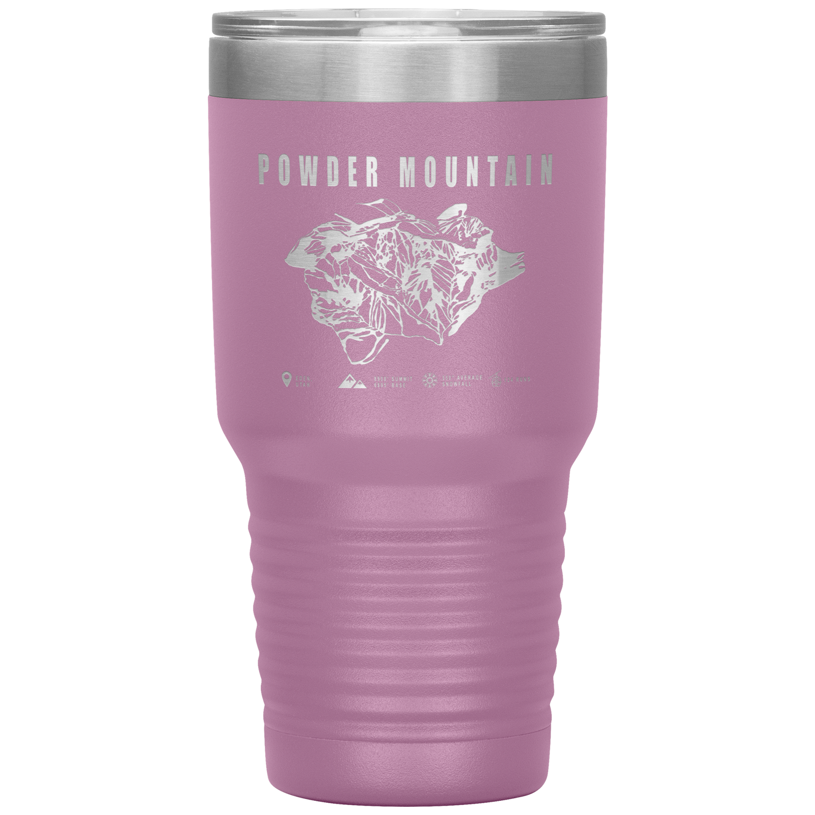 Powder Mountain,Utah Ski Trail Map 30oz Tumbler - Powderaddicts