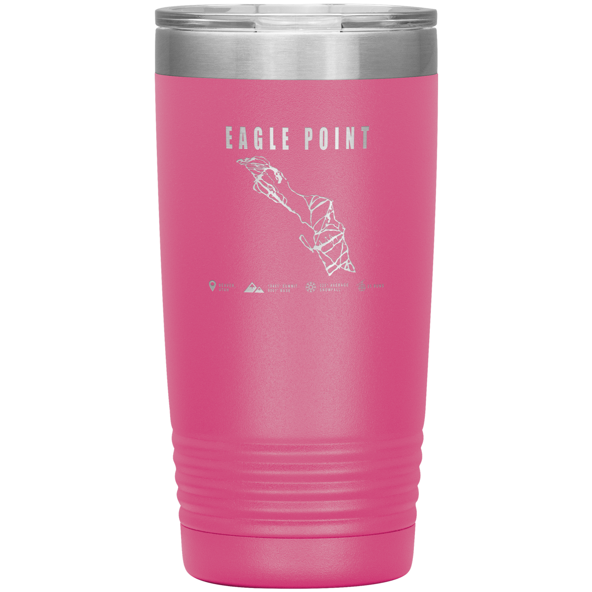 Eagle Point,Utah Ski Trail Map 20oz Tumbler - Powderaddicts