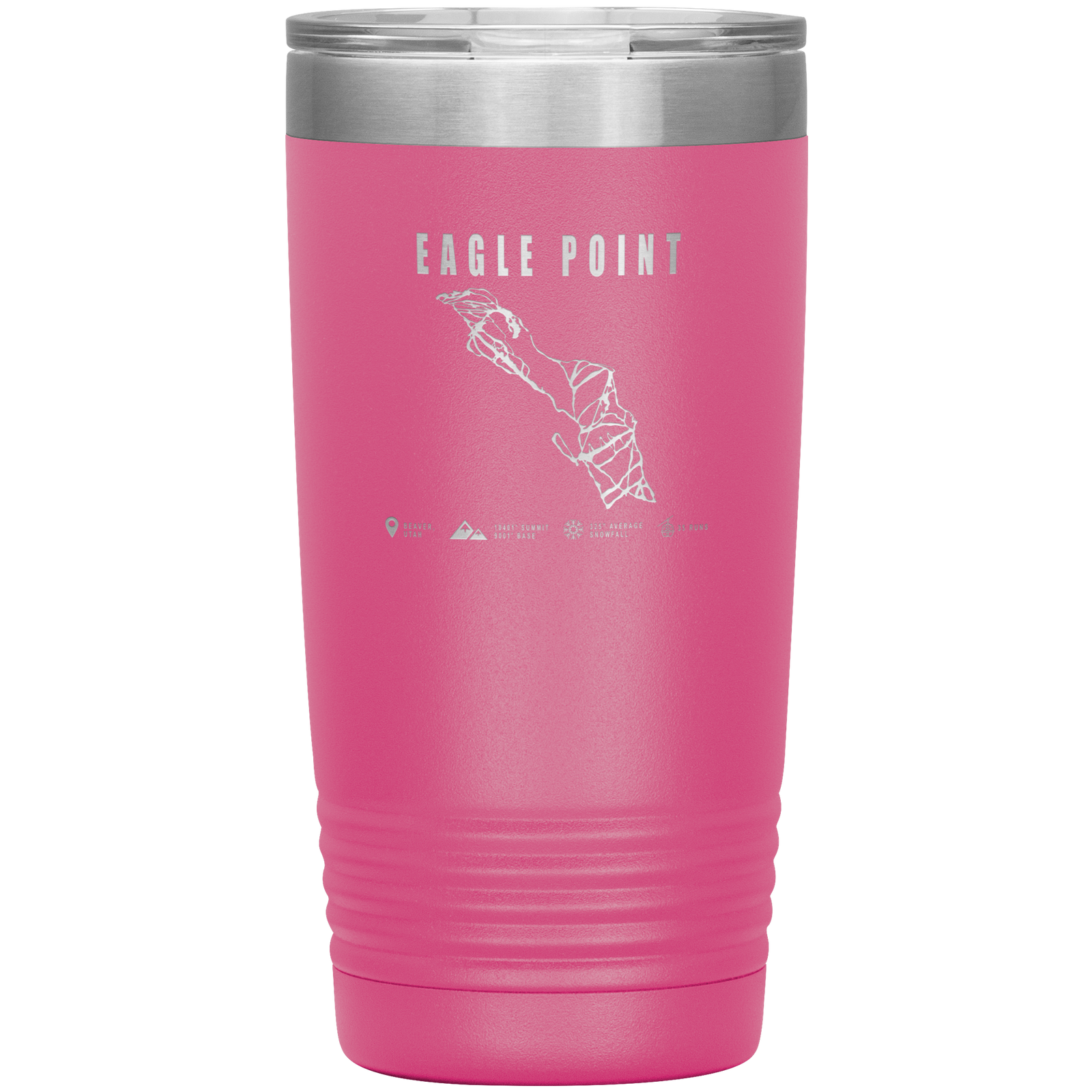 Eagle Point,Utah Ski Trail Map 20oz Tumbler - Powderaddicts