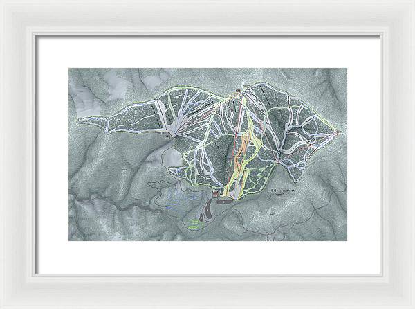 49 Deg North Ski Trail Map - Framed Print - Powderaddicts