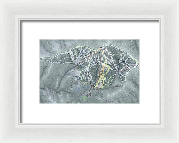 49 Deg North Ski Trail Map - Framed Print - Powderaddicts