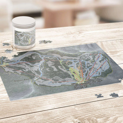 Stevens Pass Washington Ski Map Resort Puzzle - Powderaddicts