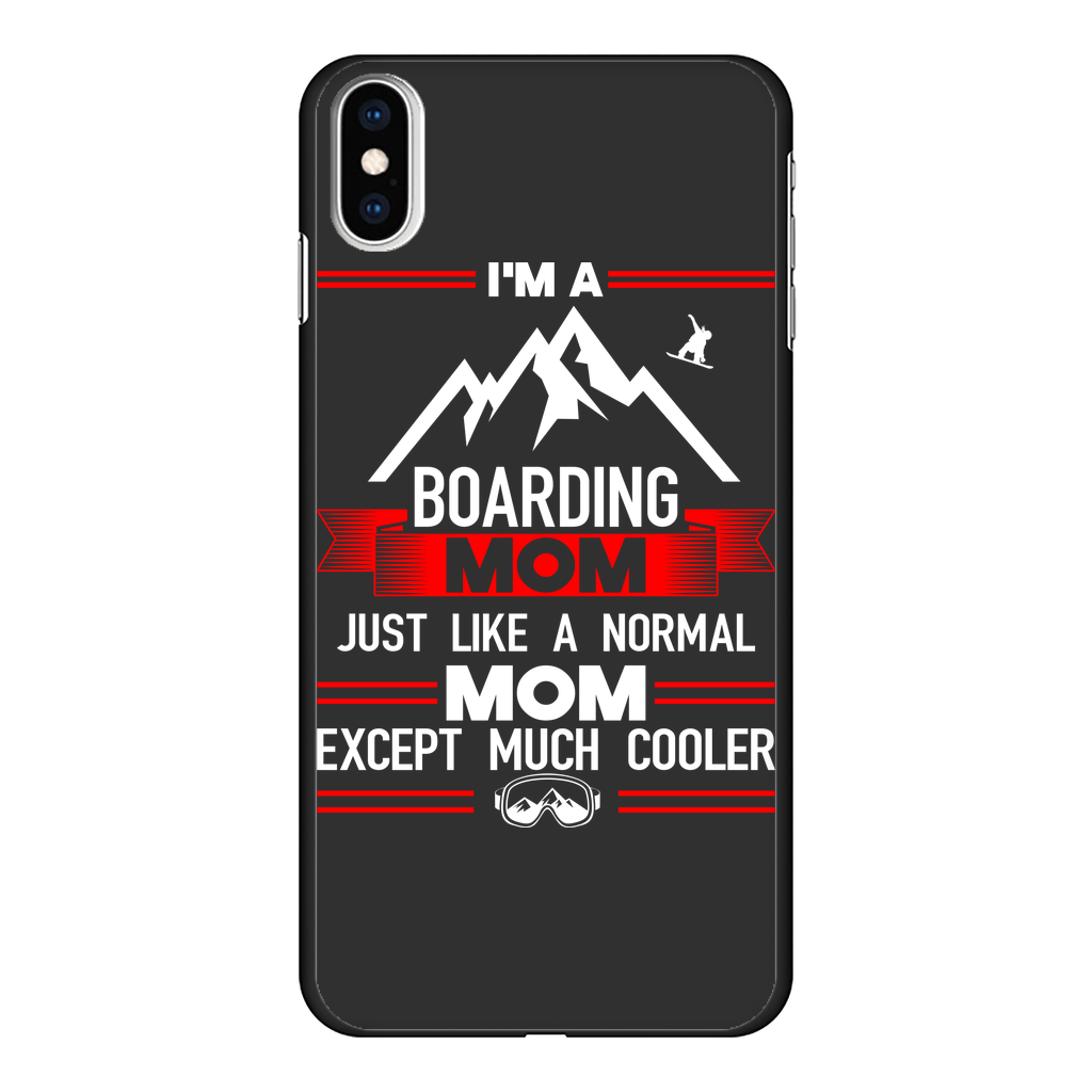 i'm a boarding mom Back Printed Black Hard Phone Case - Powderaddicts