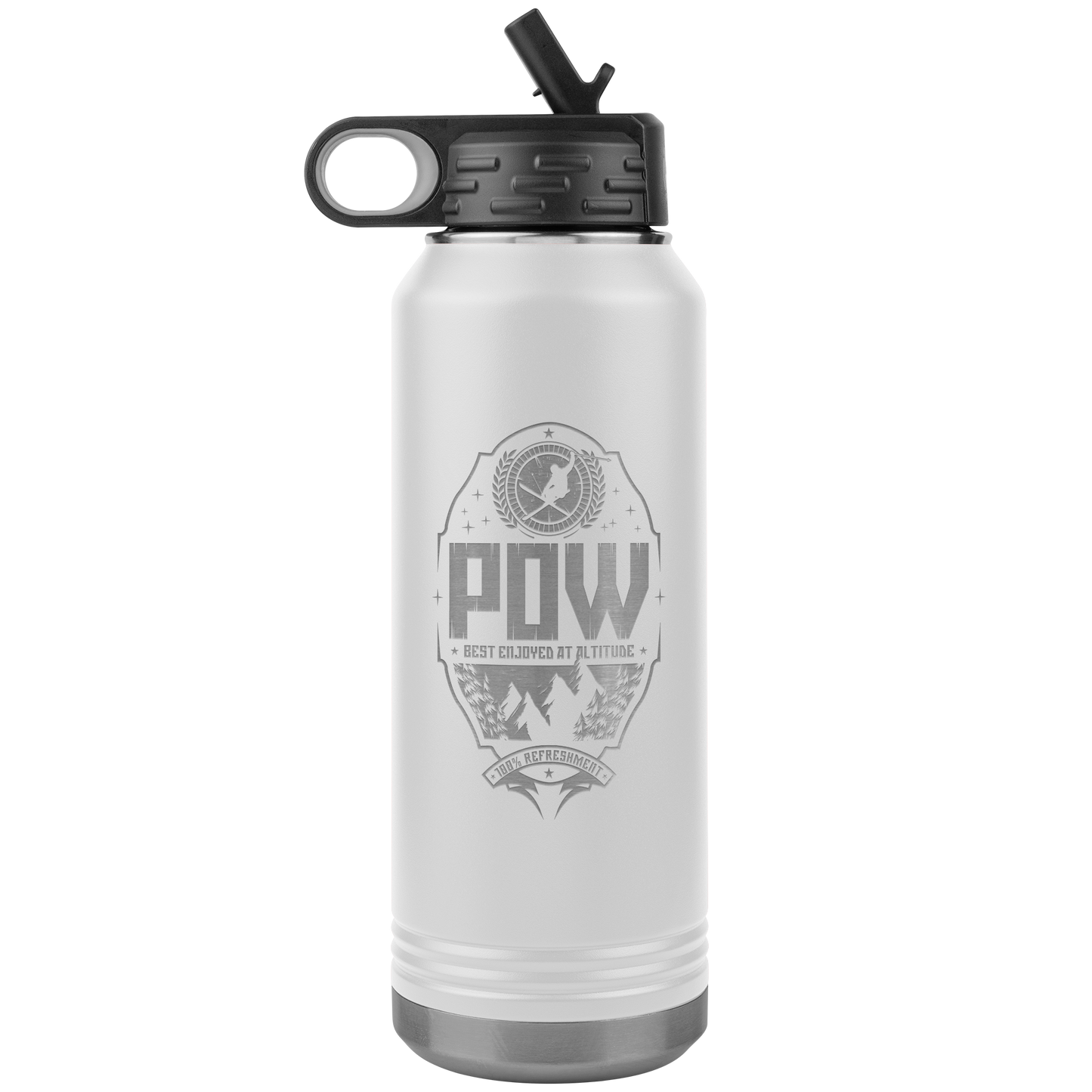 Pow Best Enjoyed At Altitude 32oz Water Bottle Tumbler - Powderaddicts