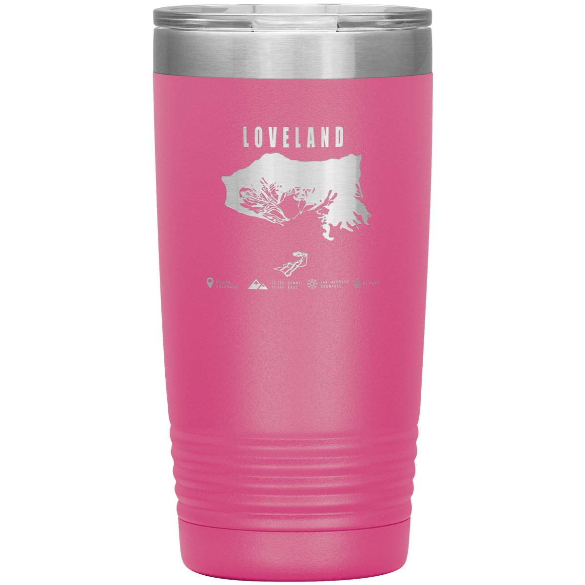 Loveland Colorado Ski Trail Map 20oz Tumbler - Powderaddicts