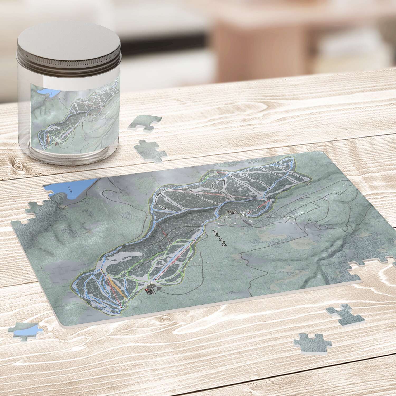 Eagle Point, Utah Ski Trail Map Puzzle - Powderaddicts