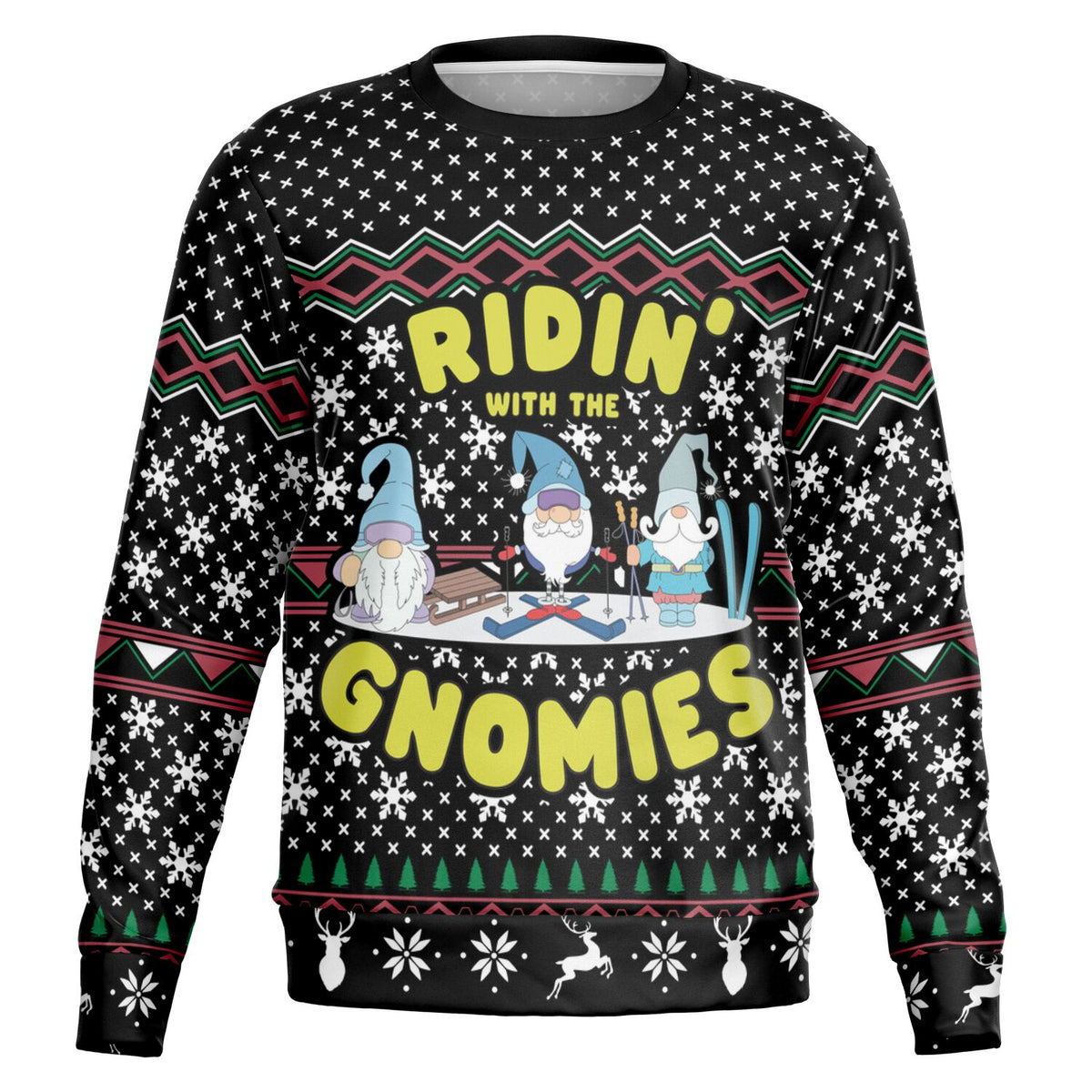 Ridin&#39; With the Gnomies Ugly Christmas Sweater