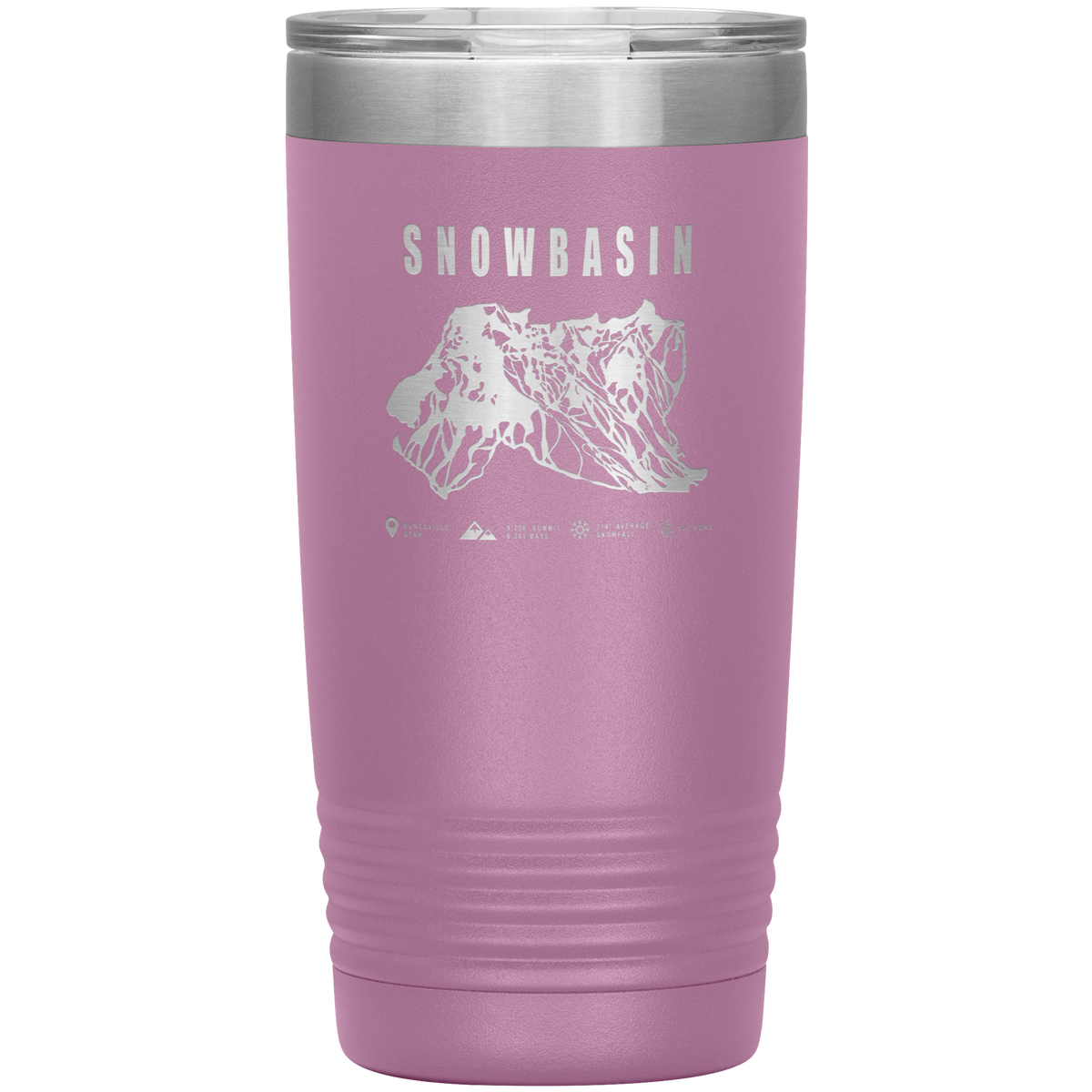 Snowbasin, Utah Ski Trail Map - 20oz Tumbler - Powderaddicts