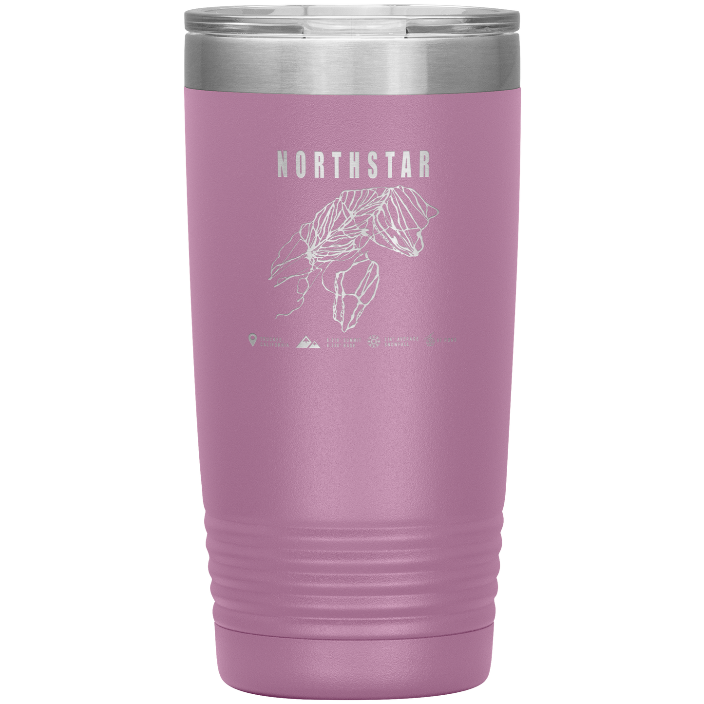 Northstar, California Ski Trail Map 20oz Tumbler - Powderaddicts