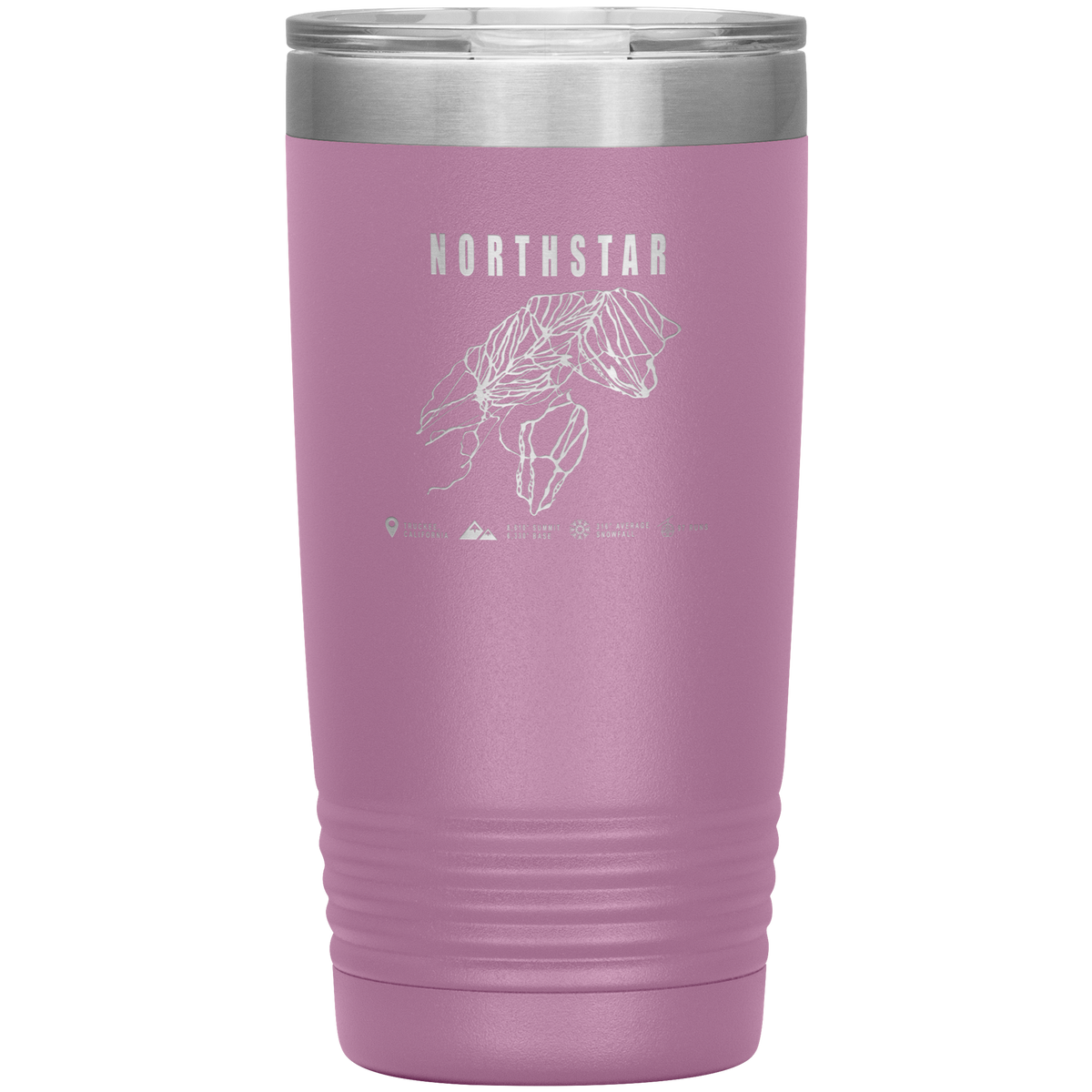 Northstar, California Ski Trail Map 20oz Tumbler - Powderaddicts