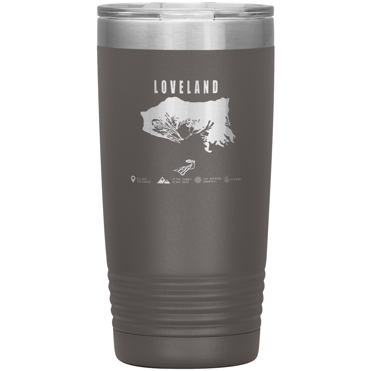 Loveland Colorado Ski Trail Map 20oz Tumbler - Powderaddicts