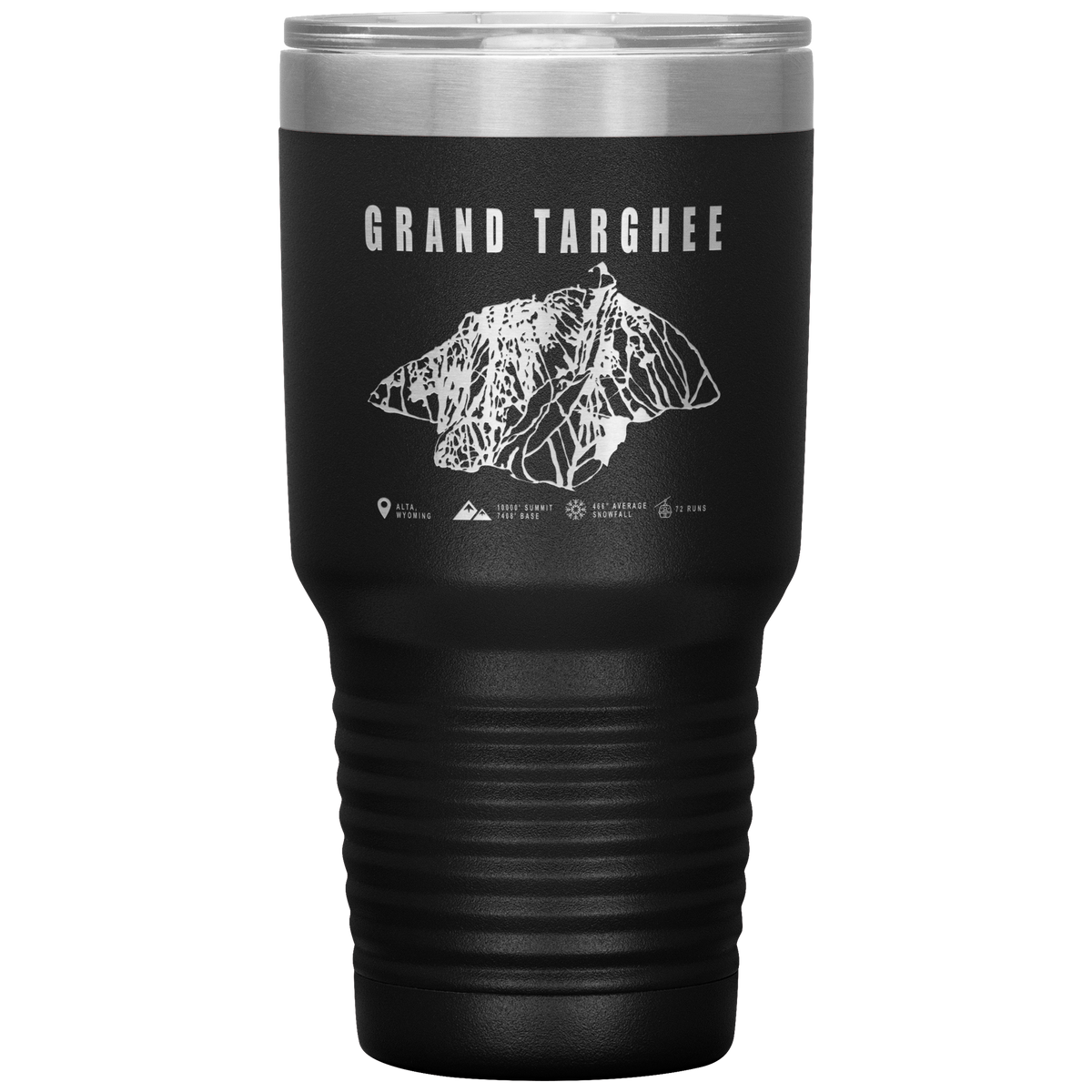 Grand Targhee Wyoming Ski Trail Map 30oz Tumbler - Powderaddicts