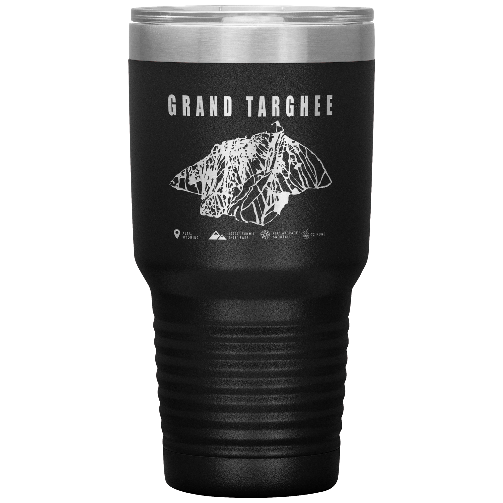 Grand Targhee Wyoming Ski Trail Map 30oz Tumbler - Powderaddicts