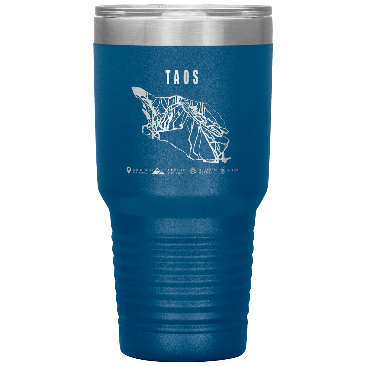 Taos, New Mexico Ski Trail Map 30oz Tumbler - Powderaddicts