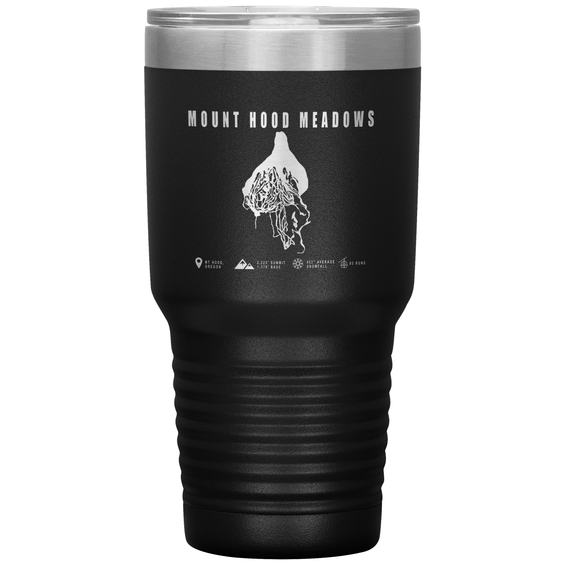 Mount Hood Meadows, Oregon Ski Trail Map 30oz Tumbler - Powderaddicts