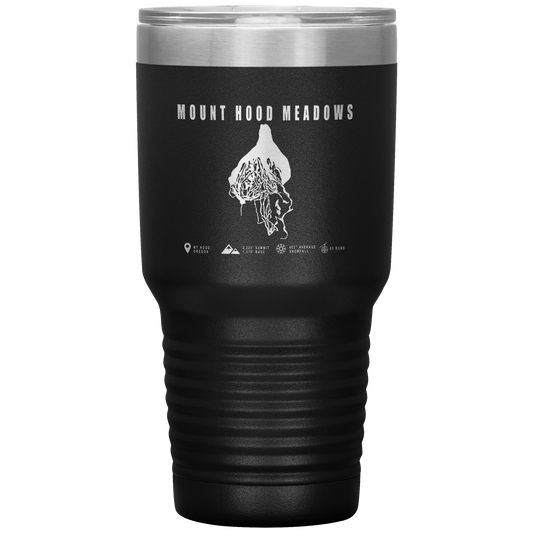 Mount Hood Meadows, Oregon Ski Trail Map 30oz Tumbler - Powderaddicts
