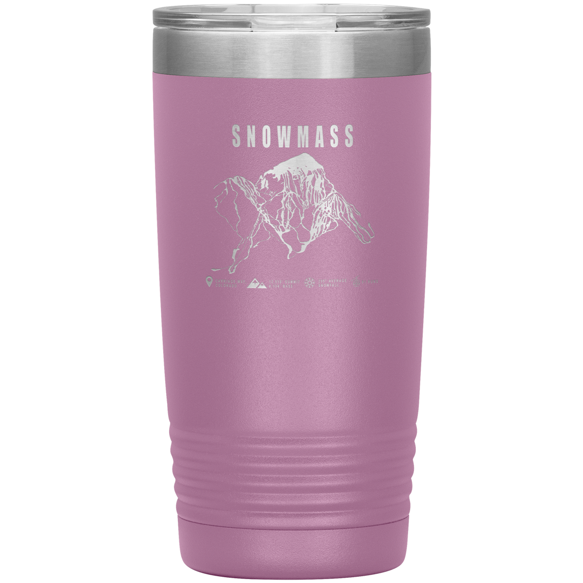 Snowmass Colorado Ski Trail Map 20oz Tumbler - Powderaddicts