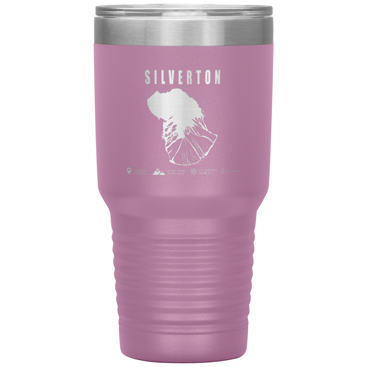 Silverton Colorado Ski Trail Map 30oz Tumbler - Powderaddicts
