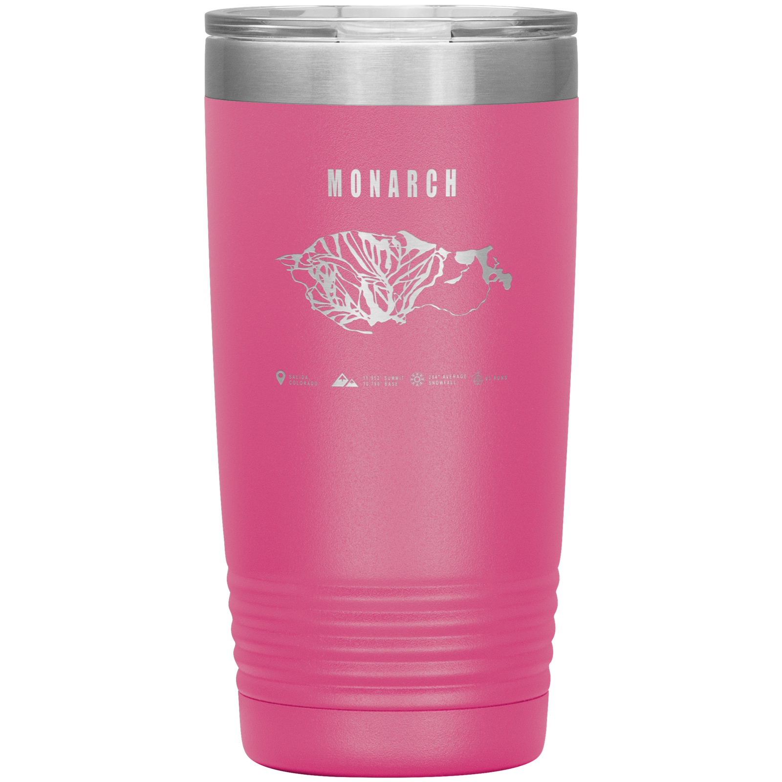 Monarch Colorado Ski Trail Map 20oz Tumbler - Powderaddicts