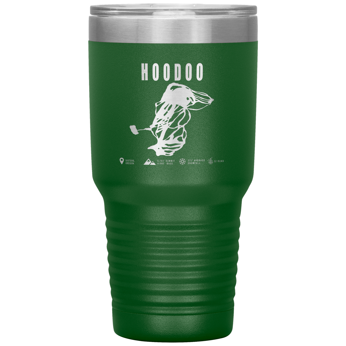 Hoodoo, Oregon Ski Trail Map 30oz Tumbler - Powderaddicts