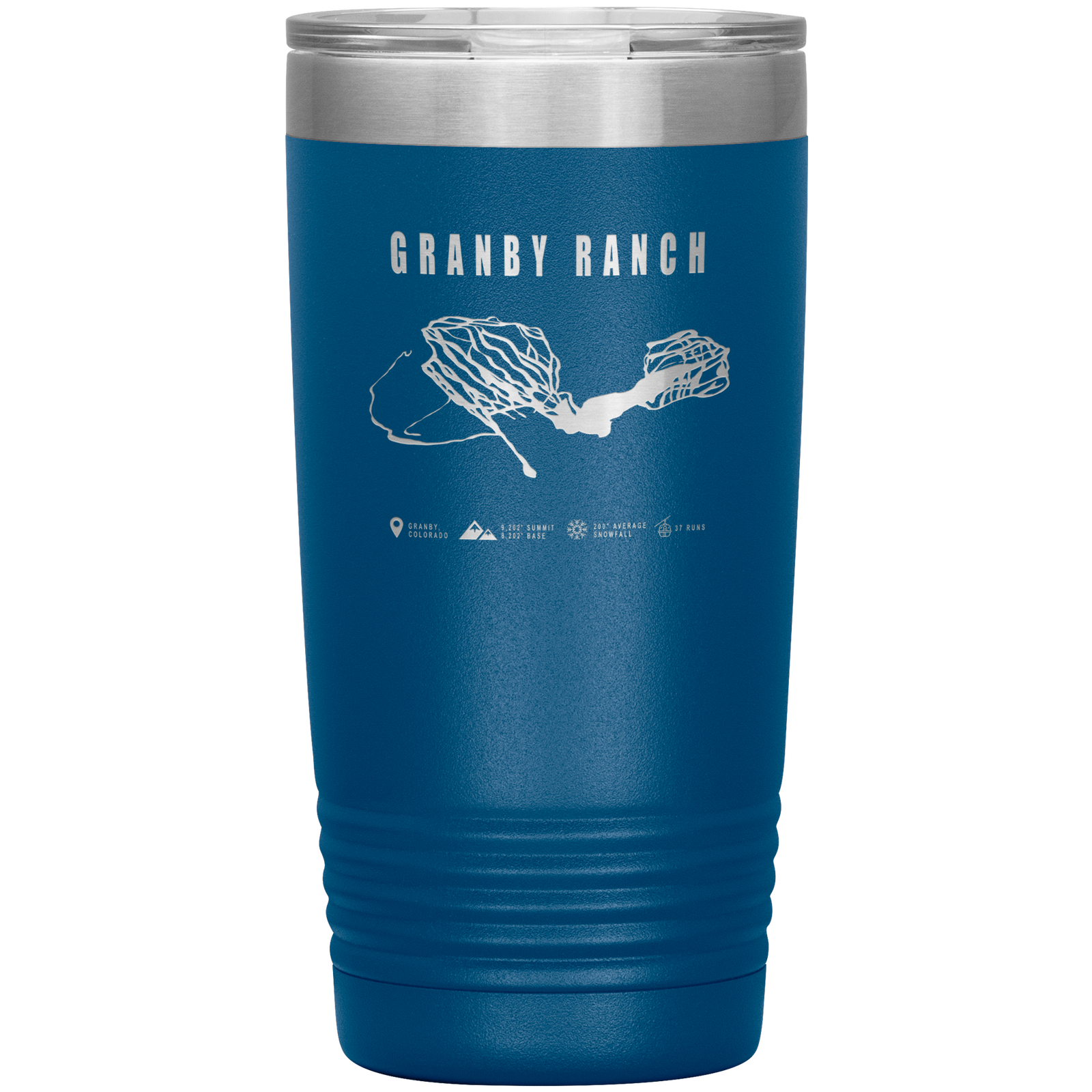 Granby Ranch Colorado Ski Trail Map 20oz Tumbler - Powderaddicts