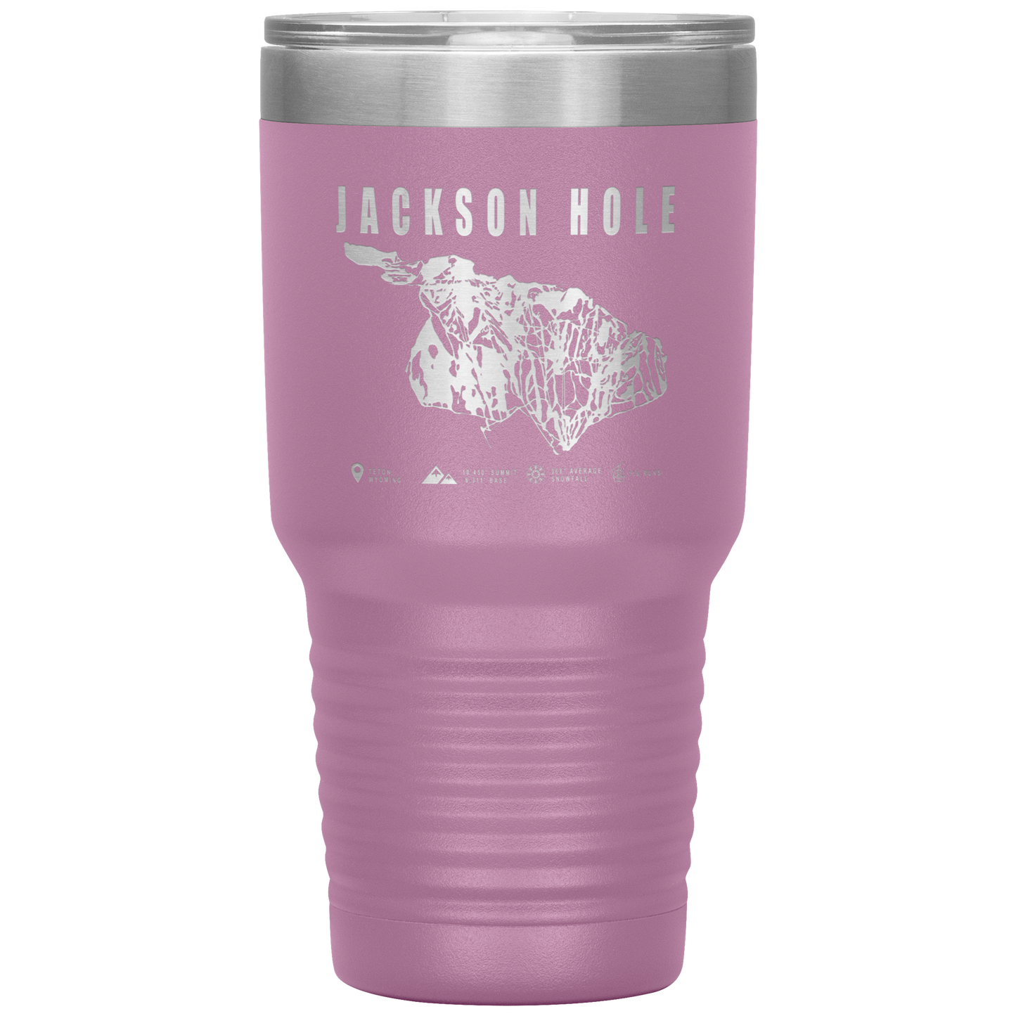 Jackson Hole Wyoming Ski Trail Map 30oz Tumbler - Powderaddicts