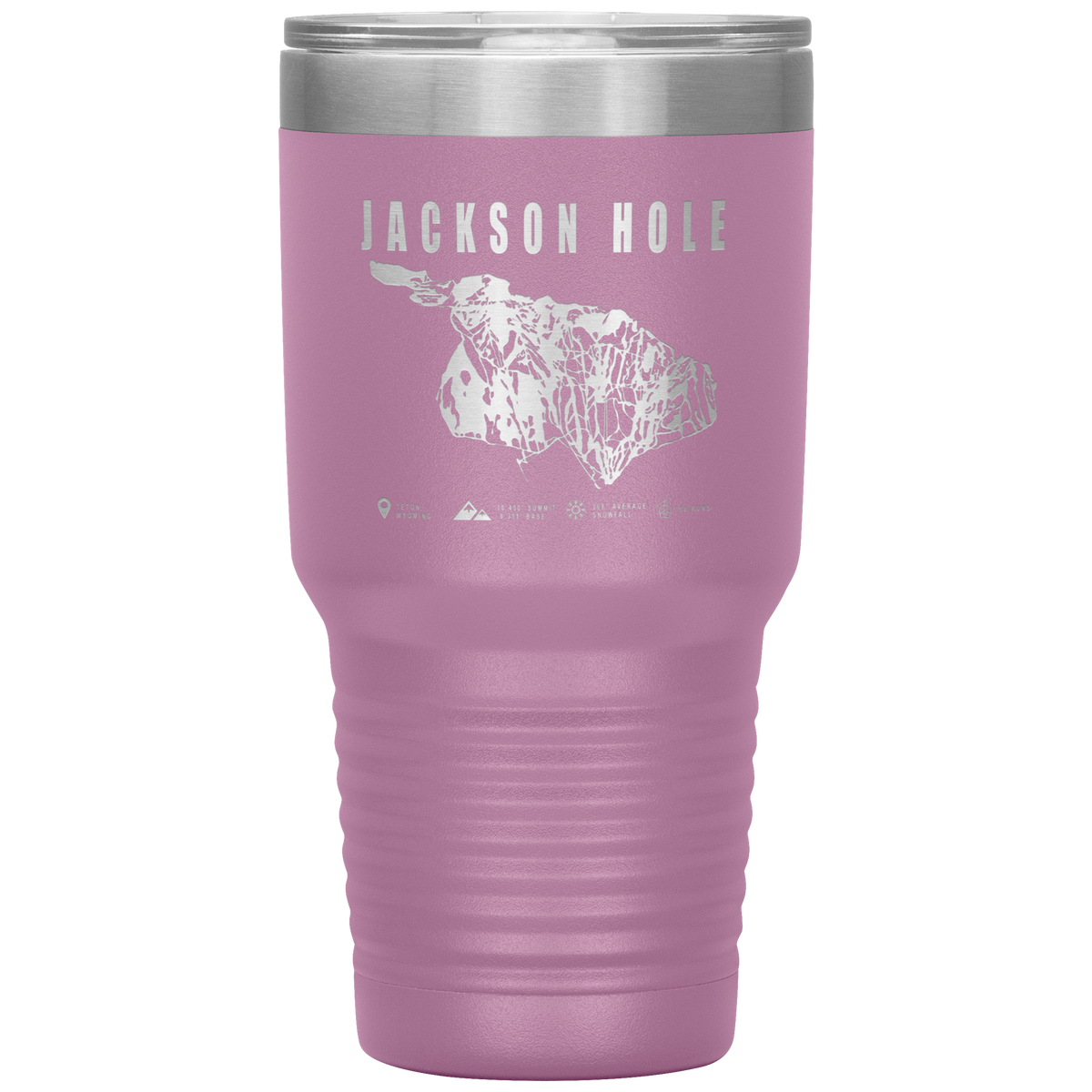 Jackson Hole Wyoming Ski Trail Map 30oz Tumbler - Powderaddicts