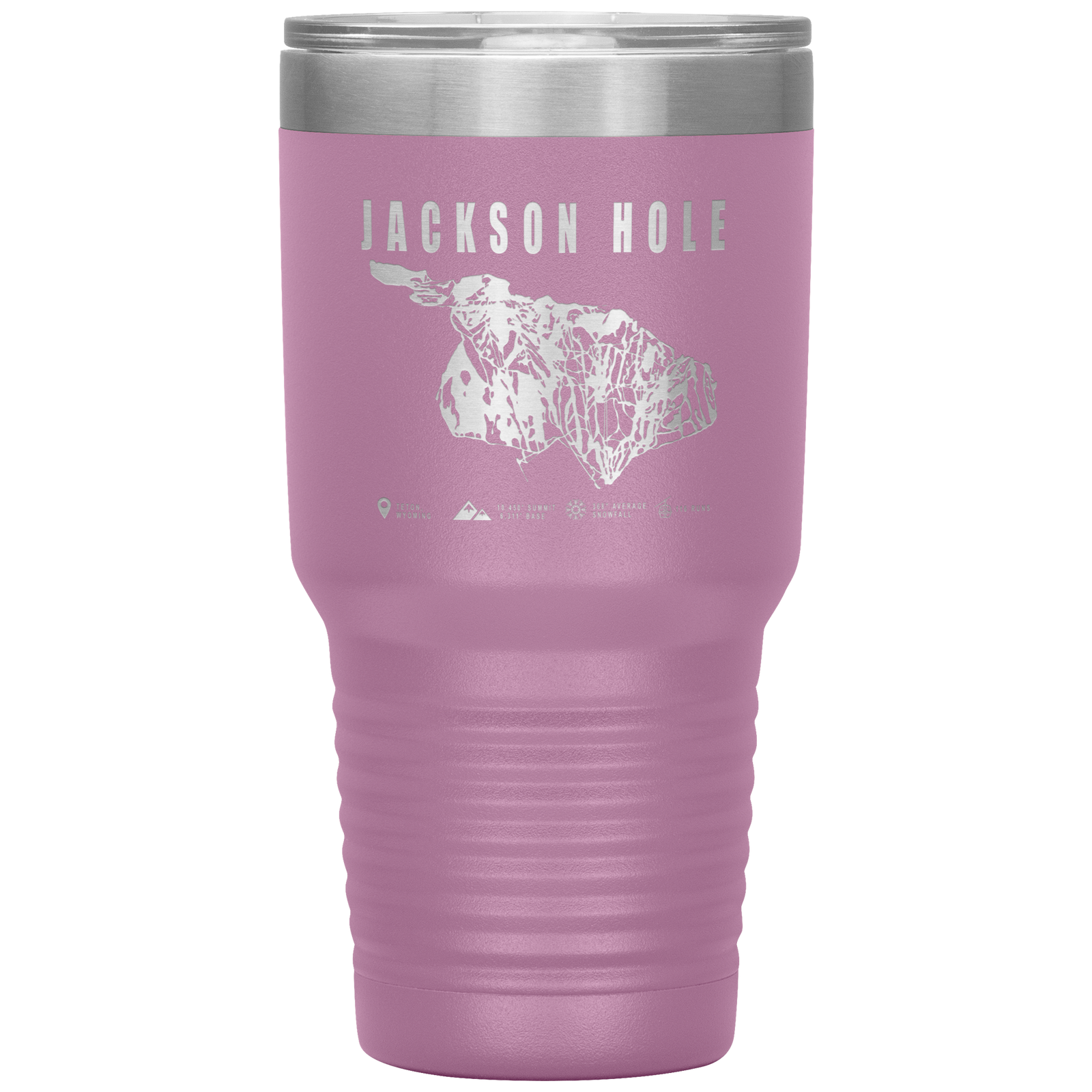 Jackson Hole Wyoming Ski Trail Map 30oz Tumbler - Powderaddicts