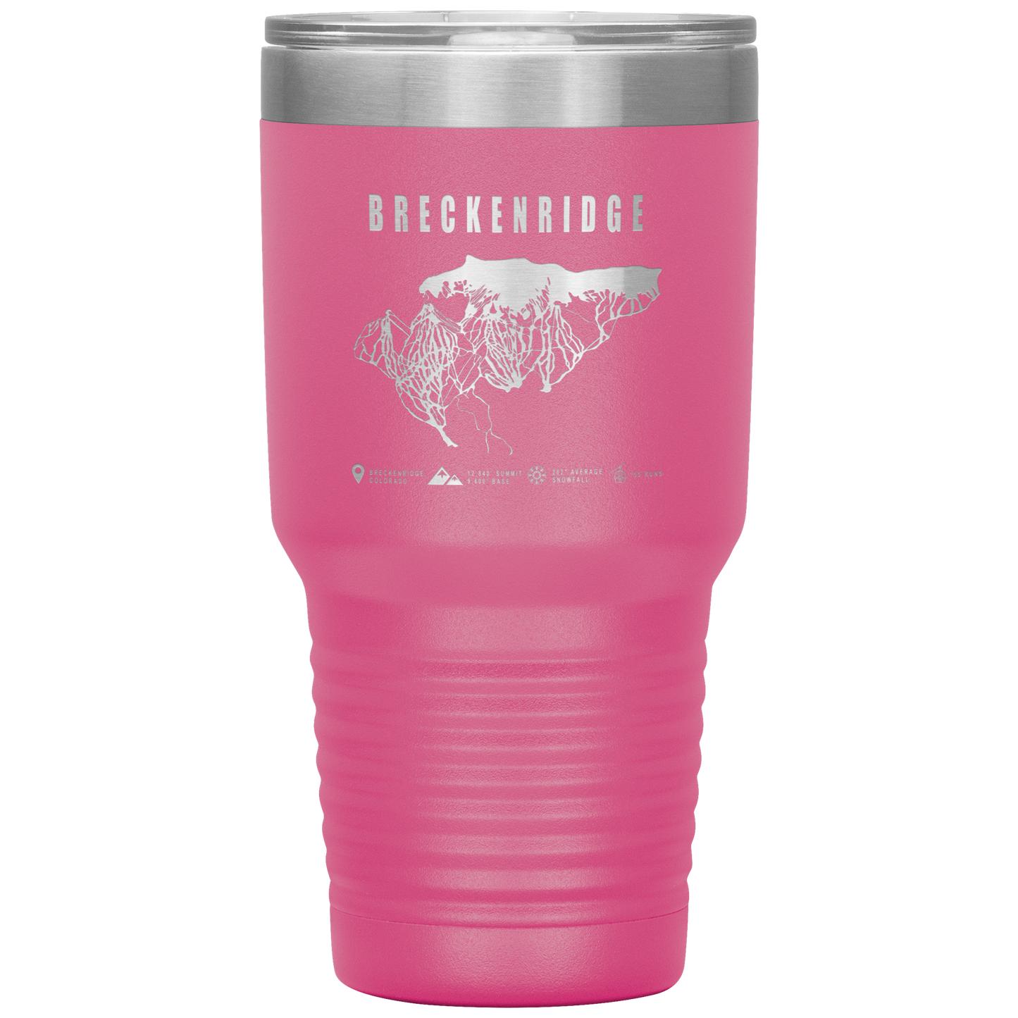 Breckenridge Colorado Ski Trail Map 30oz Tumbler - Powderaddicts