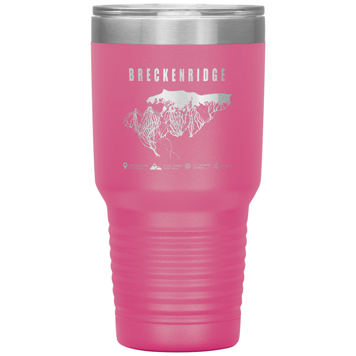 Breckenridge Colorado Ski Trail Map 30oz Tumbler - Powderaddicts