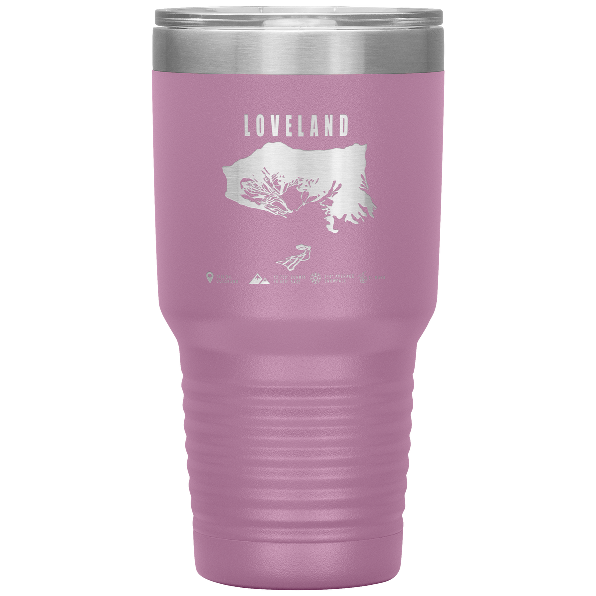 Loveland Colorado Ski Trail Map 30oz Tumbler - Powderaddicts